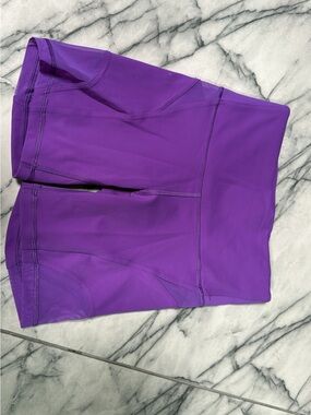 lululemon athletica Purple High-Rise Bike Shorts